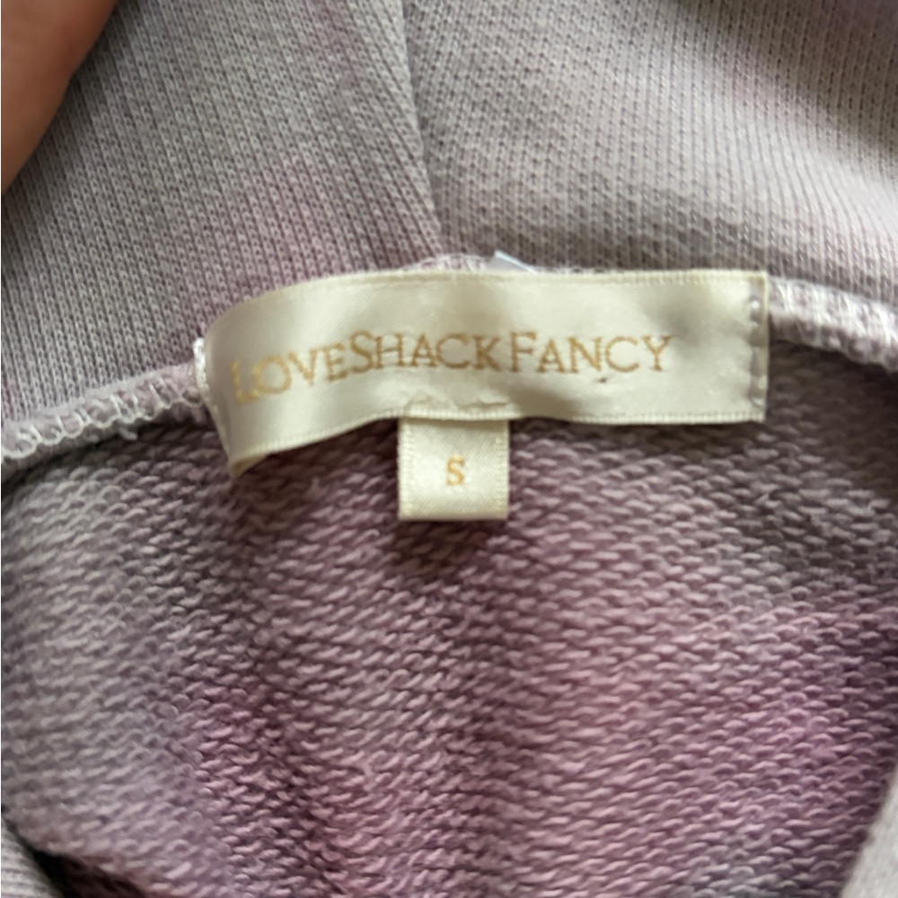 LoveShackFancy Women's Lavender Tie-Dye Hoodie Sweatshirt S - Picture 3 of 3